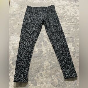 Animal Print Size L (12-14) Leggings/pants Black Gray Warm